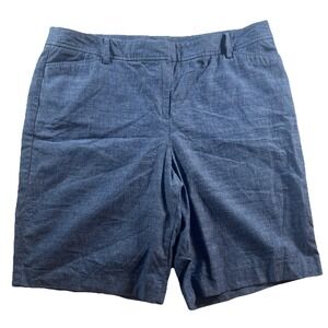 Talbots The Perfect Shorts 10" Inseam Women's SZ 16 Blue‎ Denim Like